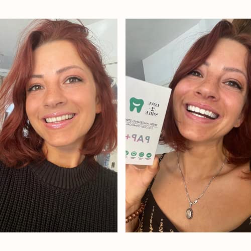 Love2smile PAP+ Premium strips - Whitening Strips - De Natuurlijke tandenbleker van Nederland & België - Goedgekeurde Tandenbleek Strips - Teeth Whitening Strips - Wittere Tanden - Zonder Peroxide - Image 6