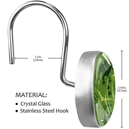 Crochets rideau de douche acier inoxydable roulettes transparent - 4