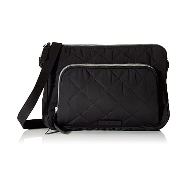 Vera-Bradley-Womens-Performance-Twill-Little-Hipster-Crossbody-Purse-with-RFID-Protection Vera Bradley Women's Performance Twill Little Hipster Crossbody Purse With RFID Protection, Black, One Size