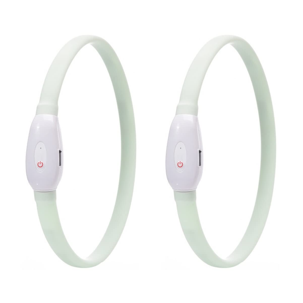 Mipcase 2ensembles Collier Lumineux pour Animaux De Compagnie USB Rechargeable Collier Clignotant LED pour Chien Sécurité Nocturne Et Confort Optimal