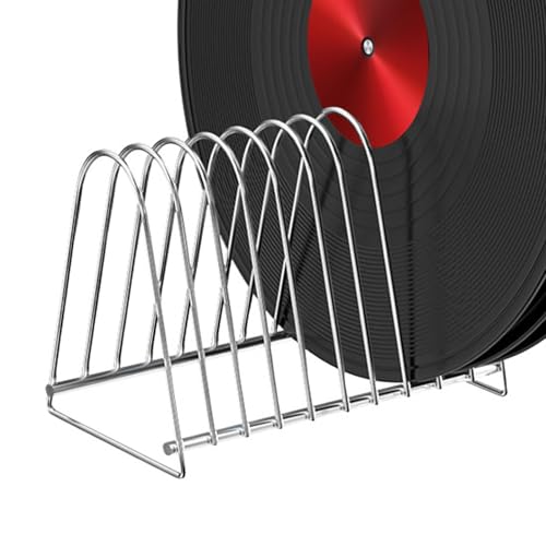 Soporte de vinilos triangular para decorar tu salón con discos y libros 2