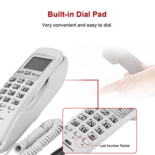 Teléfono con cable para extensión, display de llamadas miniatura 5