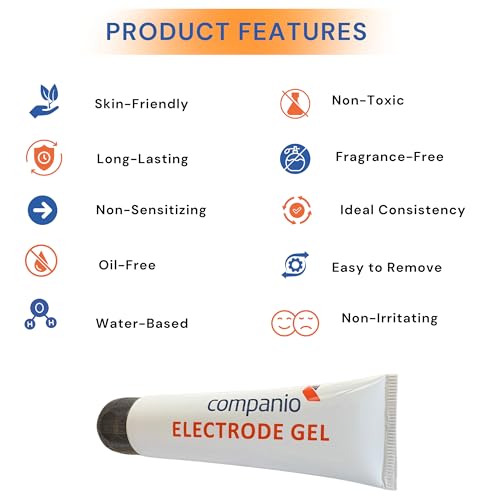 Image of Companio Electrode Gel | Pack of 1 |TENS /EMS Unit Electrode Gel | Non-Irritating Design for Electrotherapy | Clinically Tested