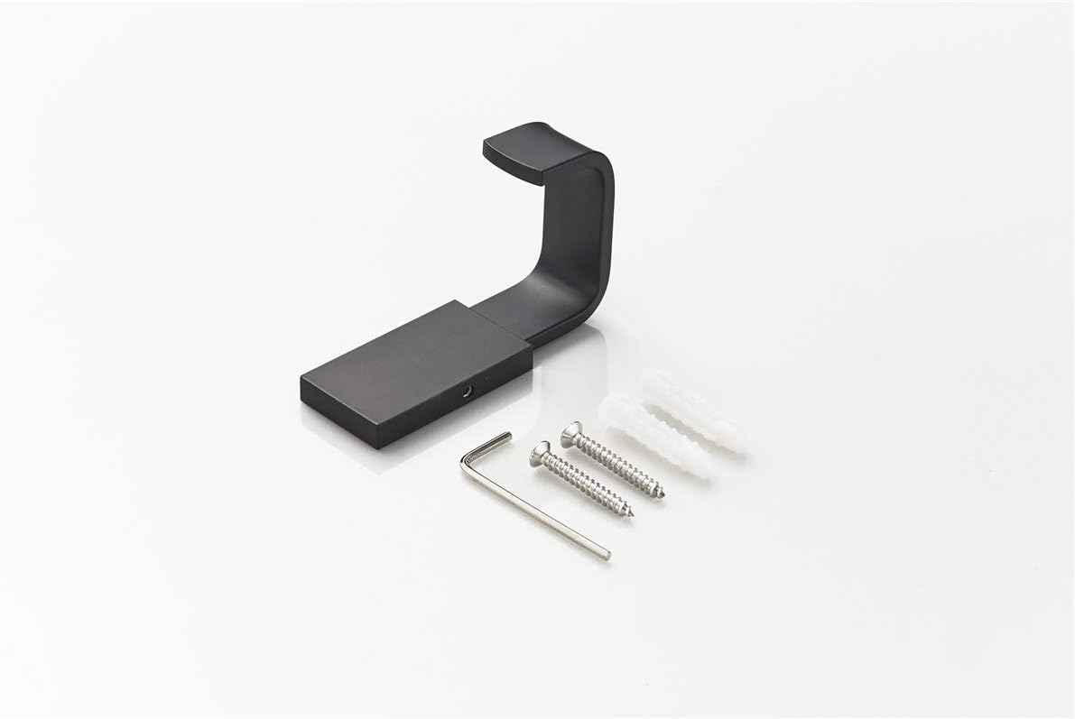 Flybath Coat Hook Brass Robe Towel Hooks Contemporary Style Matte Black Finish Wall Mounted - 2 Pack
