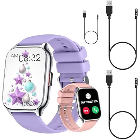 ZOSKVEE Smart Watch with 3 Cables, 2.0" Fitness Tracker Watch(Dial/Answer Calls) with Heart Rate/Blood Pressure/Blood Oxygen Monitor for Android iOS Cover