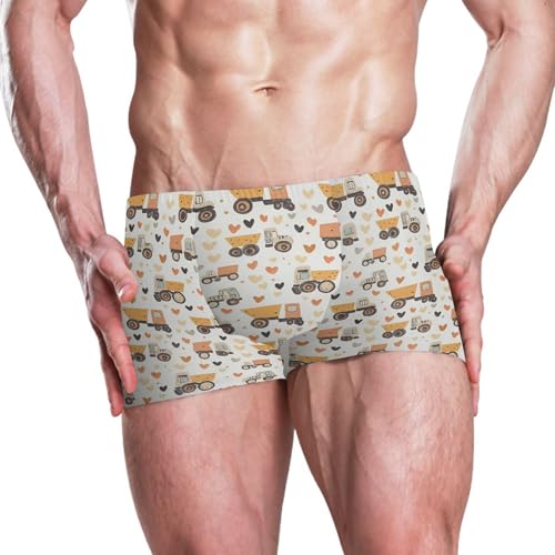 Car Tractor Mens Swim Trunk Swimwear Bathing Suit Swim Brief Square Leg Board Short S B04036492