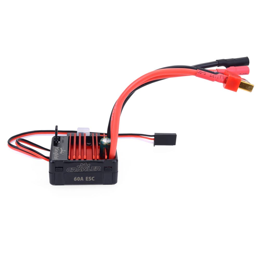 KingVal Replacement 5-Slot Rotor 540 11T Brushed Motor Shaft 3.175mm with 60A Brushed ESC Compatible with 1/10 RC Crawler Car