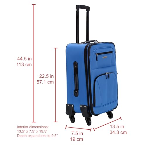 Image of Rockland Synthetic Blue Carry-On (F2281 Blue)