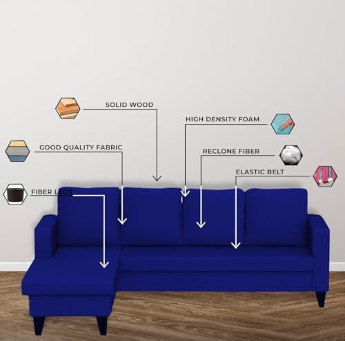 Image of The MM Furniture store Premium Fabric Sofa - Sapphire (5 Seater - LHS)