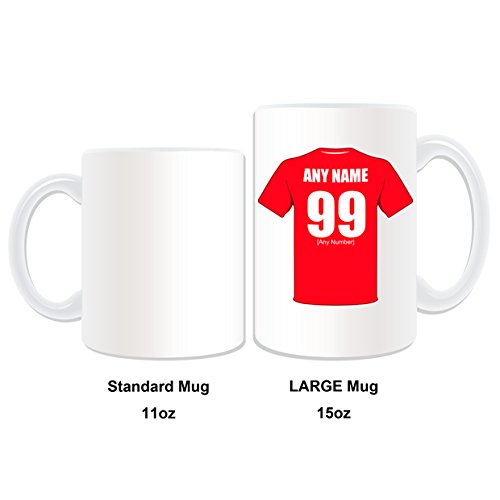 Regalo personalizzato – Barnsley tazza, motivo: football club, vari colori disponibili, qualsiasi nome/messaggio personalizzato, motivo: The Tykes Reds, Ceramica, Red