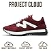 Project Cloud Trendy Sneakers for Women - Memory Foam and Non-Slip Comfortable Casual Ladies Shoes for Womens Fashion Sneakers - Lightweight Lace-up Shoes (LECCO, Burg, 7.5) Burgundy