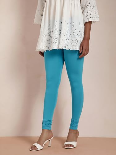 Image of TWIN BIRDS Tailored Cut and Classic Fit Super Stretchable Elastane Fabric Churidar Leggings for Women