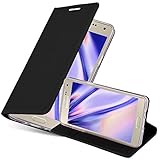 Cadorabo Funda Libro para Samsung Galaxy A5 2015 en Classy Negro - Cubierta Proteccíon con Cierre Magnético, Tarjetero y Función de Suporte - Etui Case Cover Carcasa