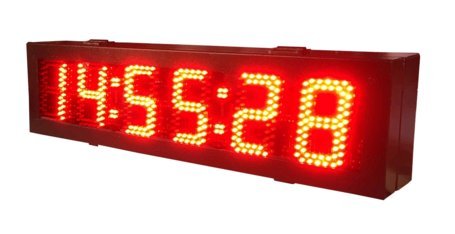 Reloj cronómetro LED para exteriores de doble cara, 5 pulgadas, cuenta atrás o cuenta ascendente, display de 12/24 horas miniatura 2