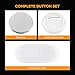 BEAMNOVA 500 Sets of Round Button Parts Supplies 58mm / 2.28 in (Approx. 2-1/4 inch) for Button Maker Machine DIY Pin Maker, Every Set Includes Tinplate Top, Plastic Clip Bottom & Plastic Film