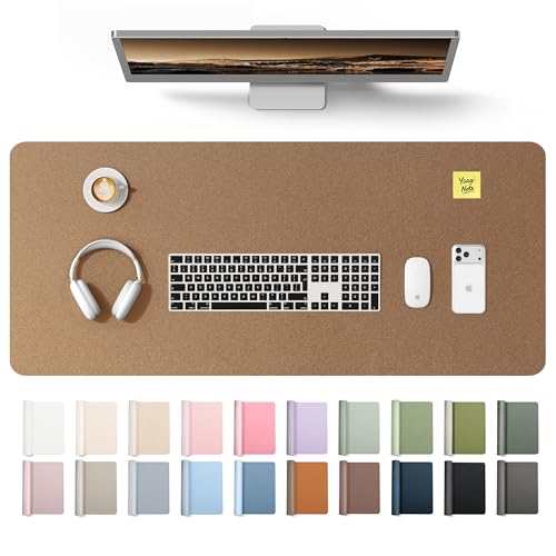 Image of YSAGi Leather Desk Protector, Office Mat, Large Mouse Mat, Non-Slip PU Leather Blotter, Laptop Desk Mat, Waterproof Writing Pad for Office and Home(Shiny Bronze, 42 inch x 17.2 inch)