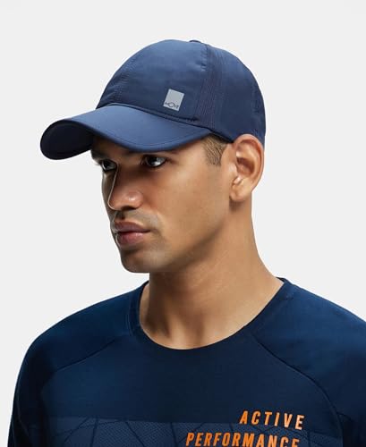 Image of Jockey CP21 Polyester Solid Active Wear Cap with Adjustable Back Closure and Stay Dry Technology