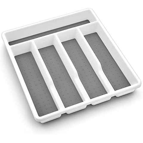 Homikit Besteckkasten für Schubladen, Kunststoff Besteckeinsatz Cover