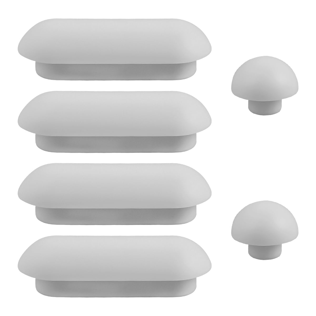 Lotsdonxia Toilet Seat Bumper Set – Noise Dampening Plastic Buffer Pads Universal Toilet Seat Bumpers with Cushioning Gaskets for WC Seat (Grey)