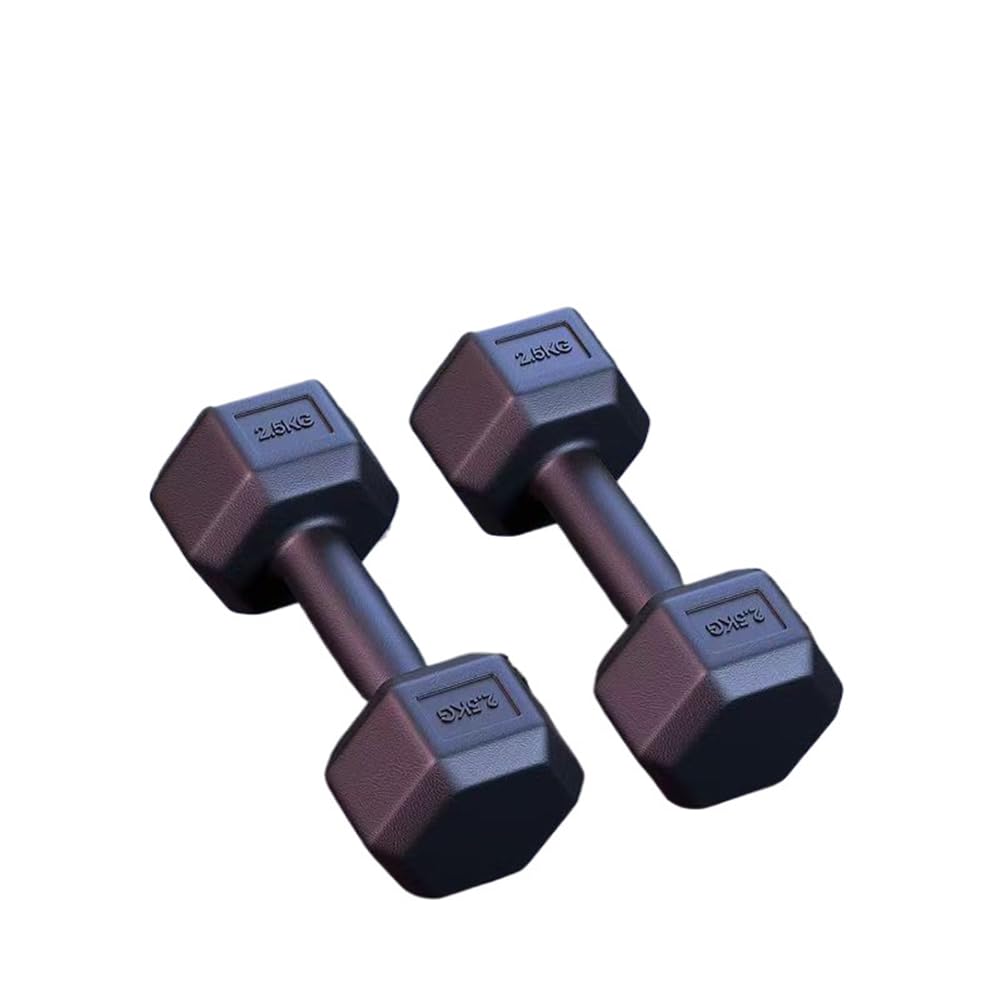 Set di 2 manubri esagonali anti-rollio o esercizi di body building/allenamento della forza, 5.5lbs / 2,5 kg