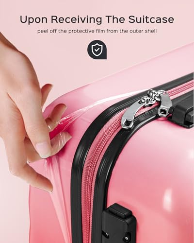 Suitour Carry on Suitcase Airline Approved, Hardside Lightweight Rolling Luggage for Women (20" Carry-on)3