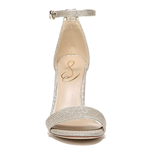Sam Edelman Women's Yaro Heeled Sandal Light Gold Glam Mesh 7.5 Medium Us #TOP5