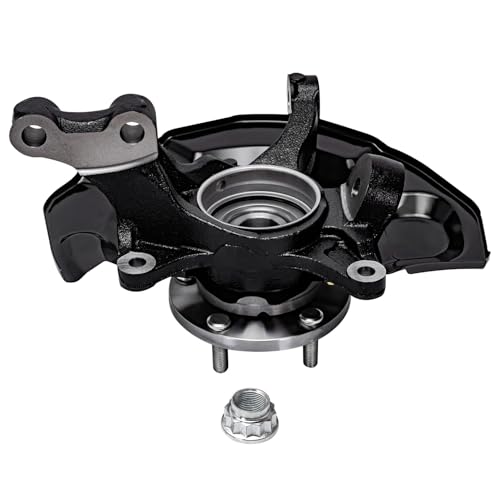 Image of Detroit Axle - 2.4L Front 2pc Steering Knuckles for 2007 2008 2009 Toyota Camry, 2 Steering Knuckles & Wheel Bearing Hubs Assembly Replacement