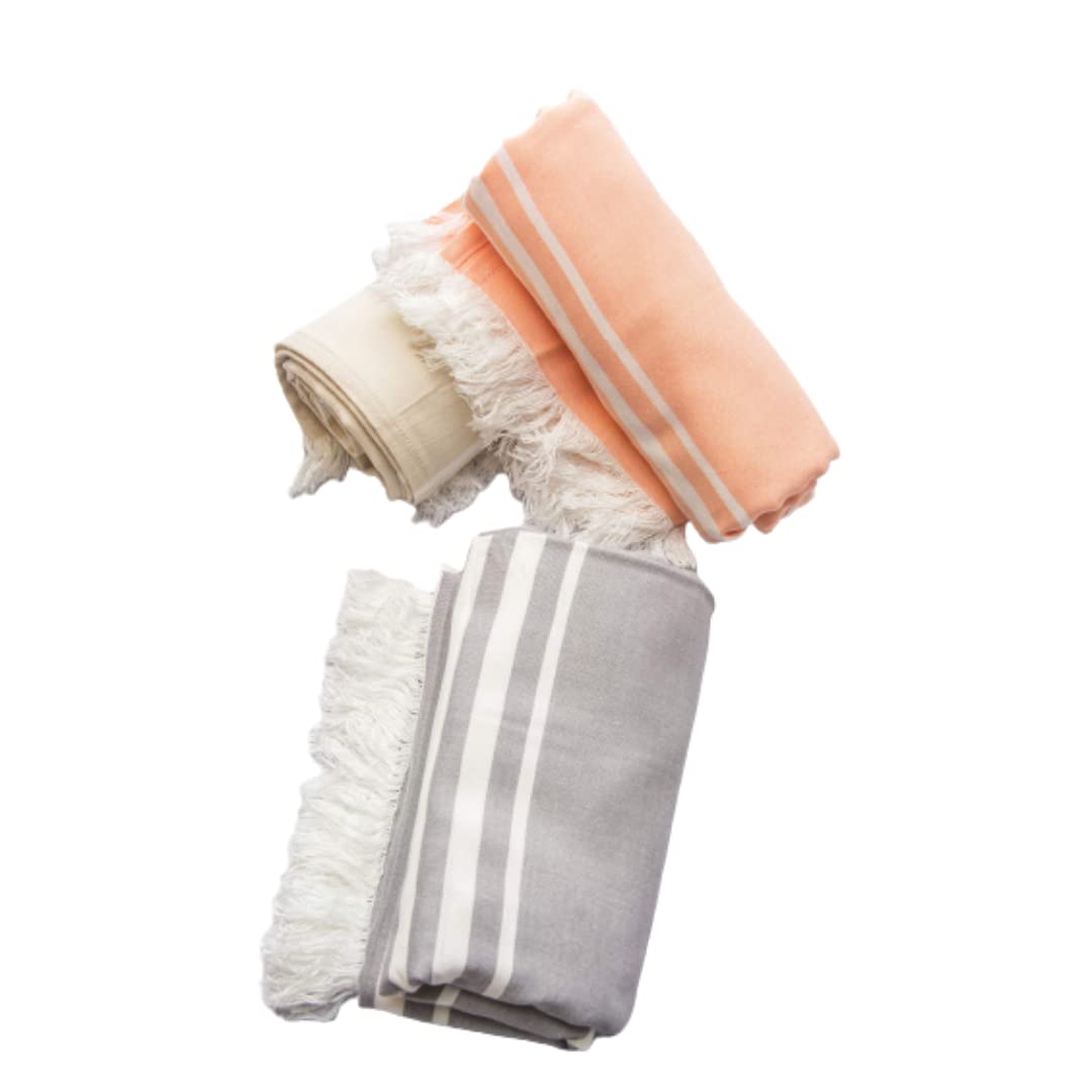 MUSH100% Bamboo Large Bath Towel | Ultra Soft, Absorbent, Light Weight, & Quick Dry Towel for Travel, Gym, Beach, Pool, and Yoga | 29 x 59 Inches Set of 3