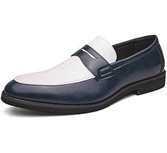 Amazon.com | HuitJours Men Black White Two Tone Colors Penny