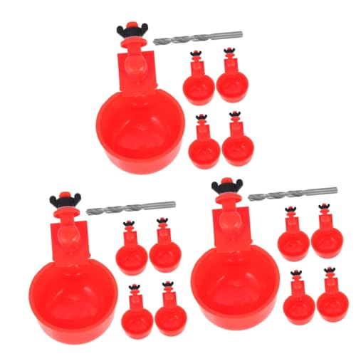 Mangeoire à eau pour poulet automatique - Gobelet anti-gaspillage en PP Kisangel x3