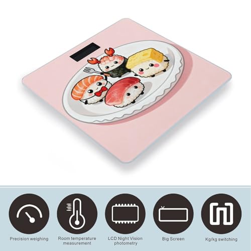 Báscula digital de baño Sushi para peso corporal miniatura 3