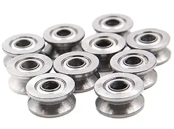 20pcs 1.5mm Deep Metal V Groove Guide Pulley Rail Ball Bearings Wheel 4136mm