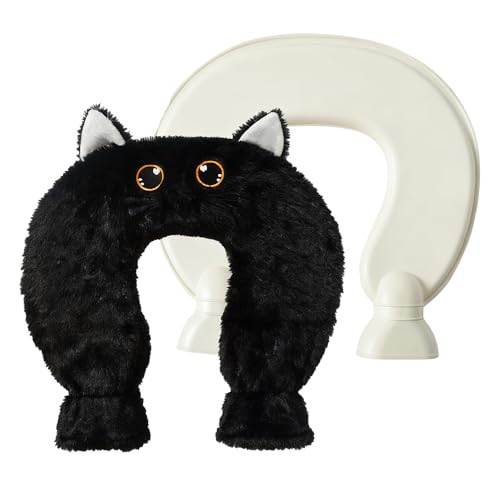 Afenau Nackenwärmflasche, 1L Wärmflasche Nacken Schulter mit Abnehmbarem Weichem Bezug, U-Förmige Wärmflasche für Nacken, Auslaufsicher NACKEN...