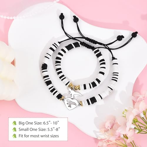 Mother Daughter/Son Bracelet Set Dinosaur/Elephant Bracelets Daughter Son Gifts from Mom Birthday Gifts Mommy and Me Gifts for Him Her4