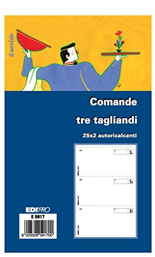 EDIPRO - E5917 - Blocco comande 3 tagliandi 25x2
