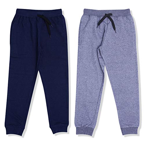 Image of Boys Cotton Sweat Pants Regular Fit Pack of 2 (3 to 12 Years)