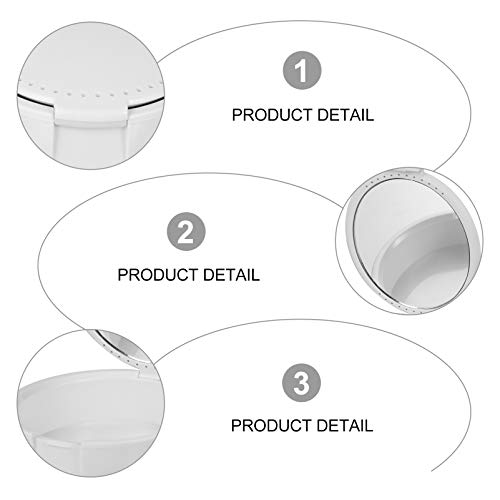 Caixa de dentadura ExCEART com estojo de armazenamento de dentes falsos espelhados, caixa para denta