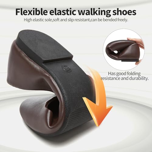 Image of Hash Bubbie Women's Flats Shoes Ballet Flats Dress Shoes Comfortable PU Leather Slip on Shoes for Women
