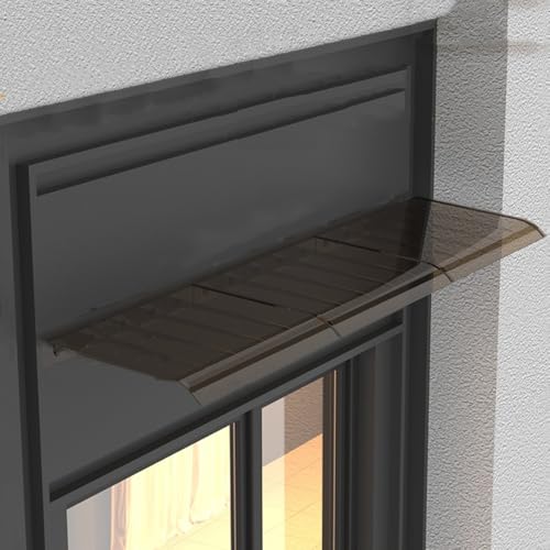 Auvent extérieur polycarbonate marron anti-pluie pour garder le pas de porte sec - 6