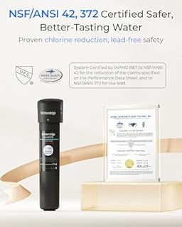 Waterdrop 15UA Under Sink Water Filter System, 2-Year Service Life, Reduces Lead, Chlorine, Bad Taste & Odor, Direct Connect Water Filter for Kitchen Faucet, NSF/ANSI 42 Certified（Complete System）