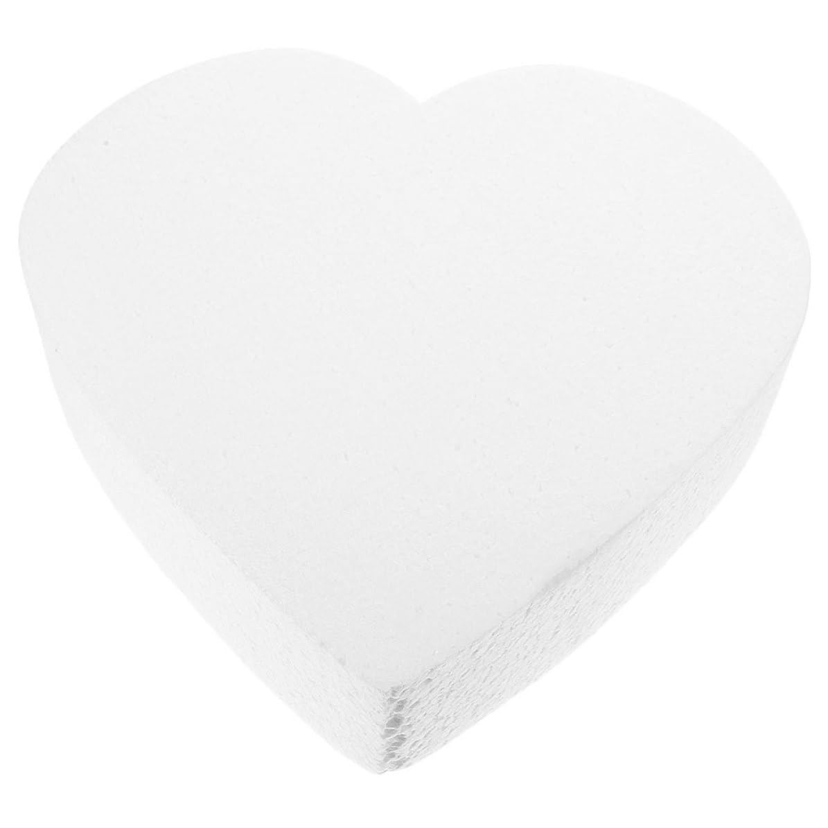 VALICLUD Modèle de Faux Gâteau en Mousse Forme Cœur Blanc pour Pratique de Décoration, Accessoire Créatif pour Fêtes et Occasions Spéciales