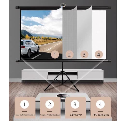 Pantalla de proyección con trípode 72" 4:3 HD miniatura 6