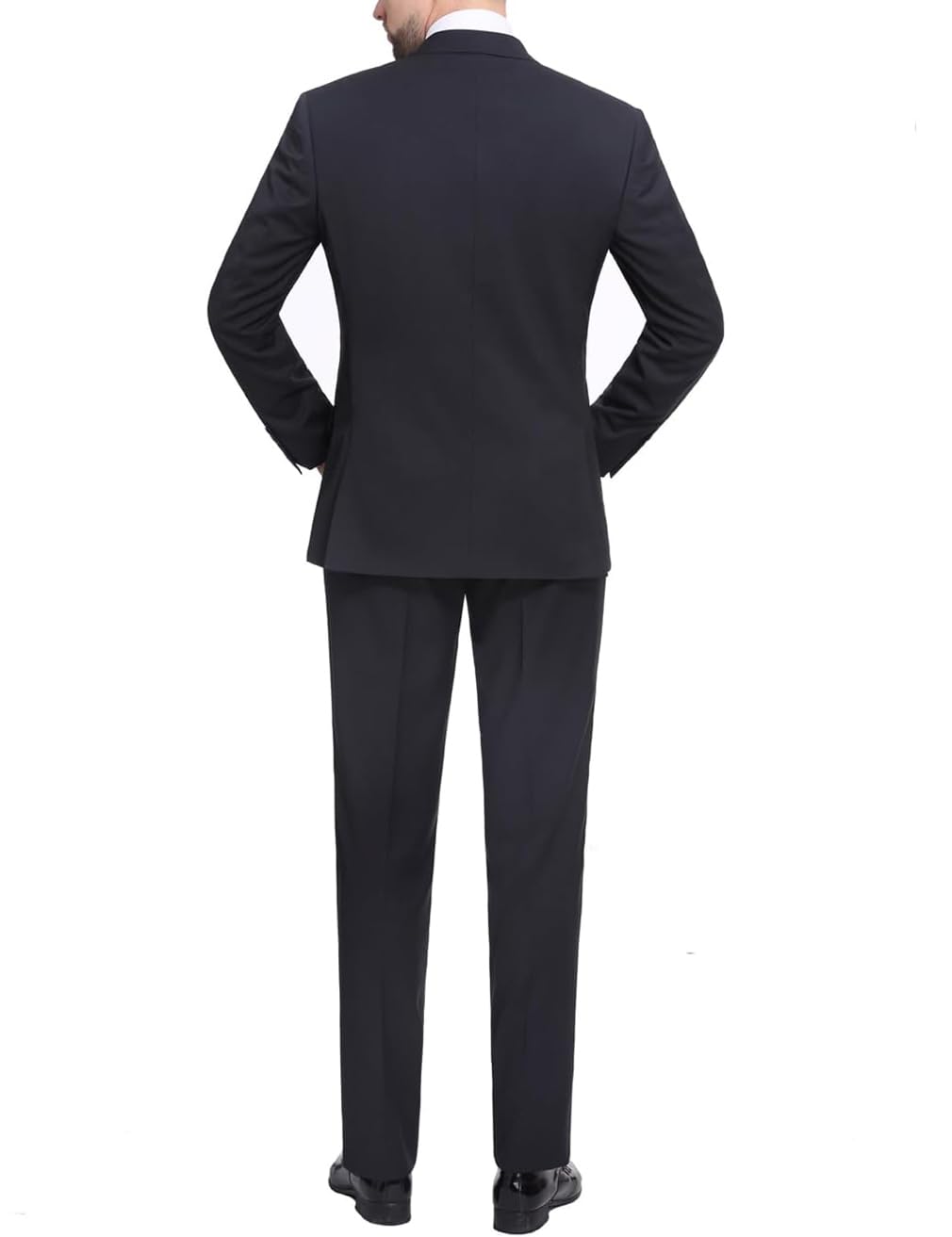 Set di 2 pantaloni blazer a doppio petto per uomo slim fit con risvolto a punta abito da smoking da sposa