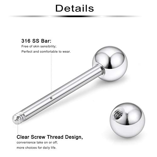 Ftovosyo 16Pcs Nipple Piercing Jewelry 14G Surgical Steel Nipple Rings Hoop Rings Retainer Piercing Jewelry for Women Men 14MM (9/16 Inch)2