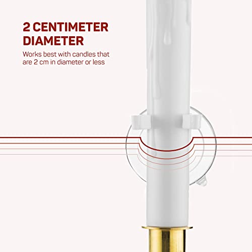 Window Suction Cups For Candles [Set Of 16] Window Candle Holder Clamps, 2'' Candle Base Diameter - Candle Suction Cups Holder, Holder For Electric Candles, Suction Cups For Window Candles - Usa Made #TOP6