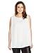 Calvin Klein Women's Plus-Size Top with Mesh Overlay