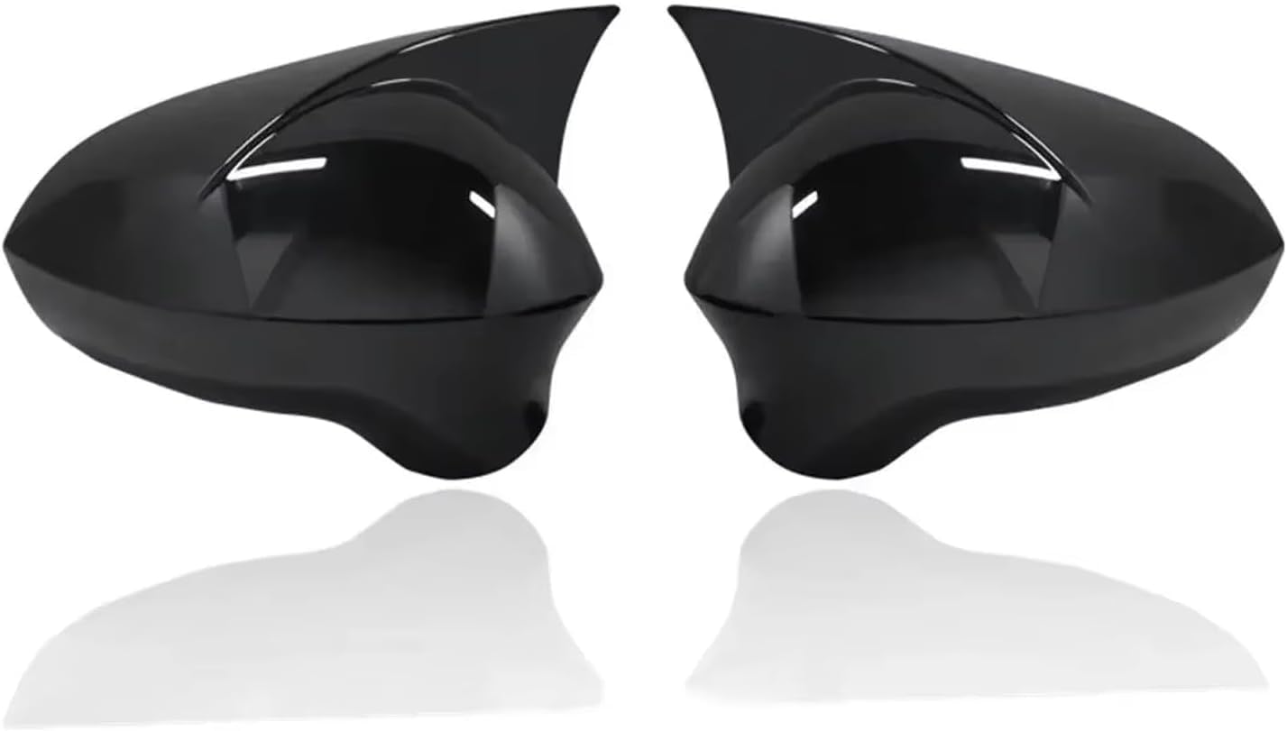 XJPGHA Wing Mirror Covers Caps for Seat Ibiza MK4 6J 2008-2017, Sturdy Durable Cover Housing Door Mirror Vehicle Accessory Rearview Side Covers,Black