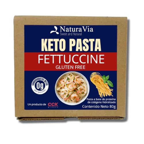 Keto, Fettucine Pasta Keto | 80g | 2/40g servings | Cero Net Carbs | Gluten Free | Italian Type