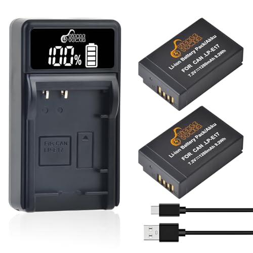 Pickle Power LP-E17 Battery 2-Pack and LED USB Charger for