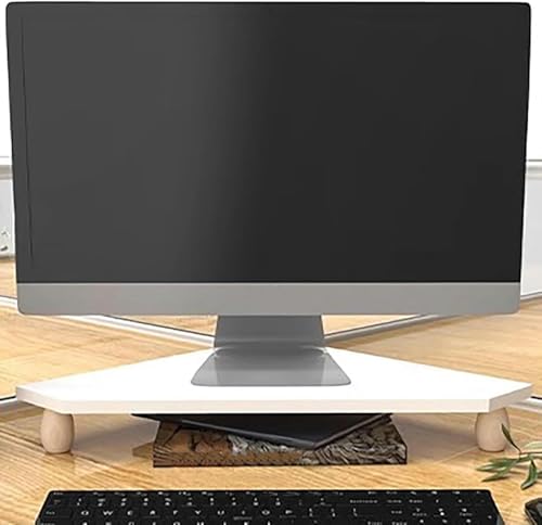 Support d'angle bois blanc pour organisation du bureau et gain de place - 2